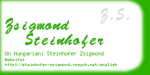 zsigmond steinhofer business card